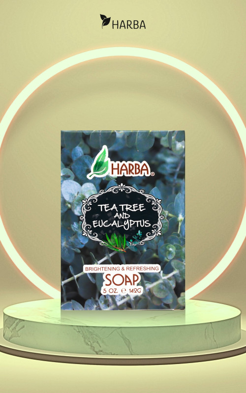 Harba TEA TREE & EUCALYPTUS Brightening $ Refreshing Soap 5 OZ e 142g