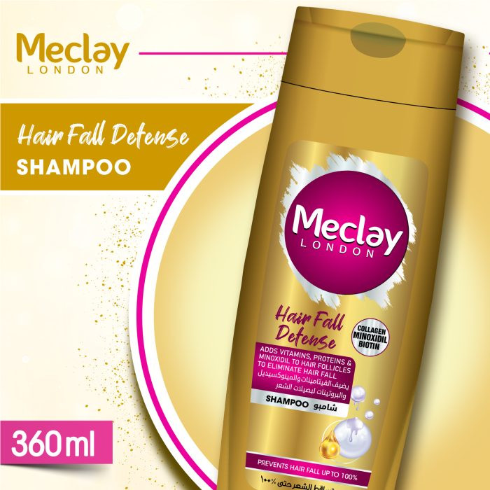 Meclay London Hair Fall Defense Golden Shampoo 360ML