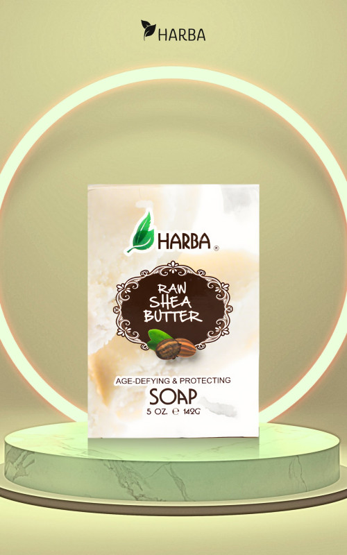 Harba RAW SHEA BUTTER Age Defining & Protecting Soap 5 OZ e 142g